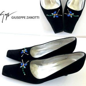 Vintage GIUSEPPE ZANOTT Dragonfly Kitten Heels 8